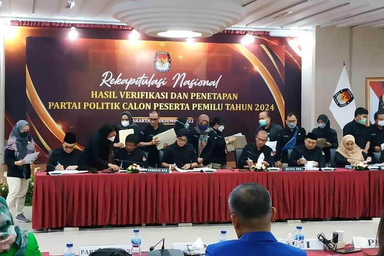 Kpu Tetapkan Parpol Yang Dinyatakan Lolos Jadi Peserta Pemilu