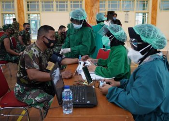 Prajurit Korem Gapu Divaksin Corona