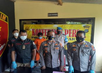 Kapolsek Kotagede Kompol Dwi Tavianto saat menjelaskan kasus tersebut. Foto: Gatra