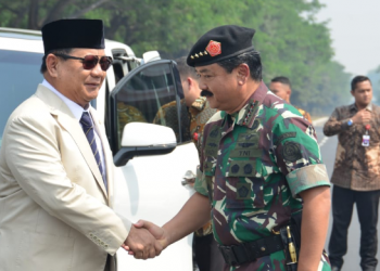 Prabowo sambangi Mabes TNI. Dok: Net