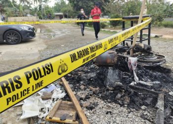 Peristiwa pembakaran Polsek Candipuro. (Ist)