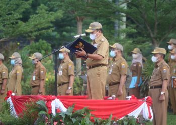 Al Haris memimpin langsung apel peningkatan disiplin ASN