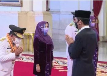 Haris dan Abdullah Sani usai dilantik Presiden Joko Widodo. (Istimewa)