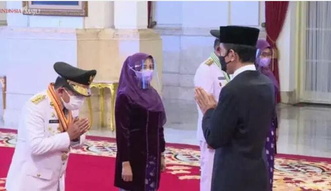 Haris dan Abdullah Sani usai dilantik Presiden Joko Widodo. (Istimewa)