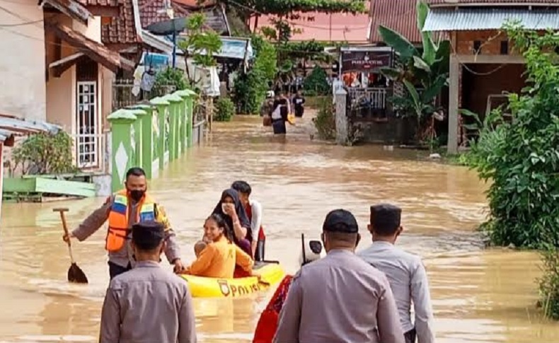 Banjir yang melanda Kabupaten Bungo.