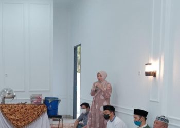 Ketua DPRD Batanghari Anita Yasmin, Saat berikan sambutan.(Poto,Supri/G12)