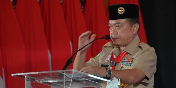 Gubernur Jambi Al Haris Saat Sambutan(Poto ist)