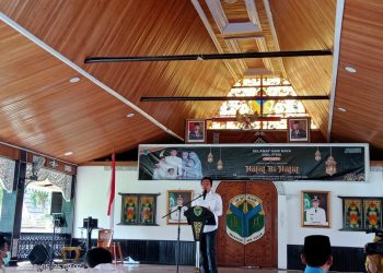 Bupati Batanghari Fadhil Arief saat acara Halal Bi Halal bersama wartawan(Poto:Shelly G12)