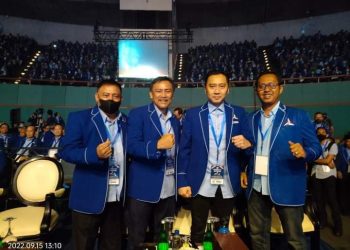Ketua DPC Demokrat Batanghari Junaidi NZ saat hadir di Rapimnas(Poto ist)