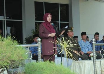 Ketua DPRD Anita Yasmin dalam sambutan hari Kesaktian Panca Sila(Poto ist)