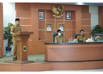 Bupati Batanghari Fadhil Arief dalam acara pembukaan seleksi JPT(poto G12)