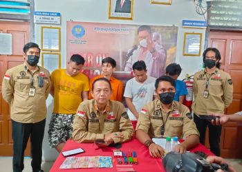 Kepala BNNK Batanghari AKBP Zuhairi saat Konferensi Pers(Poto Shelly G12)