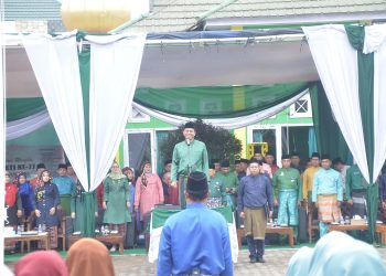 Bupati Batanghari Mhd Fadhil Arief saat bertindak sebagai IRUP HAB Kemenag ke -77(poto hms-G12)