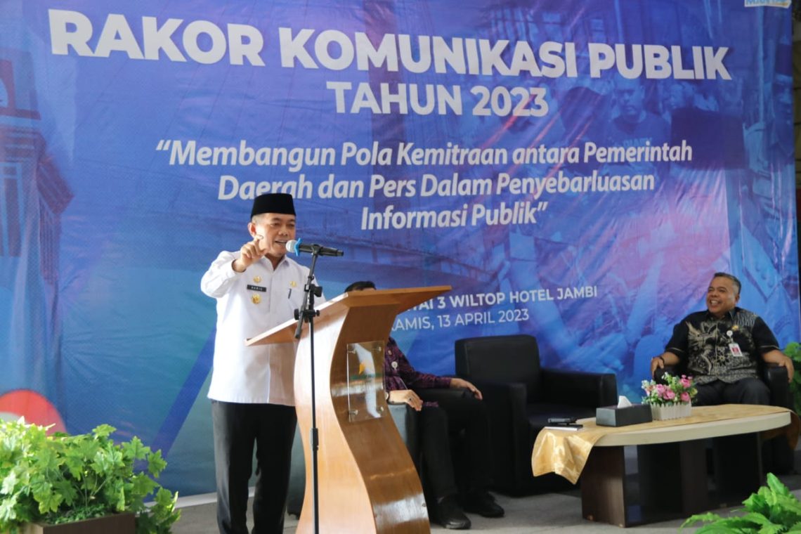 Gubernur Jambi Al Haris beri sambutan dalam Rakor(Poto ist-hms)