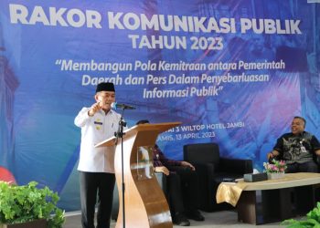 Gubernur Jambi Al Haris beri sambutan dalam Rakor(Poto ist-hms)