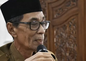 Wakil Bupati Batang Hari Bakhtiar dalam sambutan(poto hms)