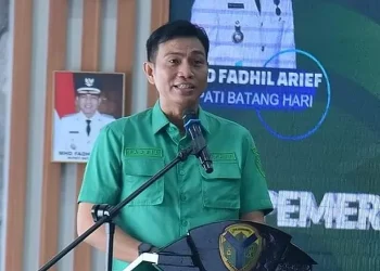 Bupati Batang Hari dalam sambutan saat acara Penyuluh Agama(poto hms)