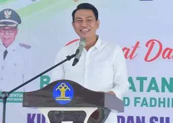 Bupati Batang Hari saat berikan sambutan di Lapas Kelas II B Muara Bulian(poto ist G12)