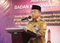 Gubernur Jambi Dr. H. Al Haris, S.Sos., MH., pada Mapping Isu Strategis Program Pembangunan dan Kebijakan Subsektor Transportasi Infrastruktur Sungai dan Penyebrangan di Wilayah Provinsi Jambi. (Foto: Agus Supriyanto)